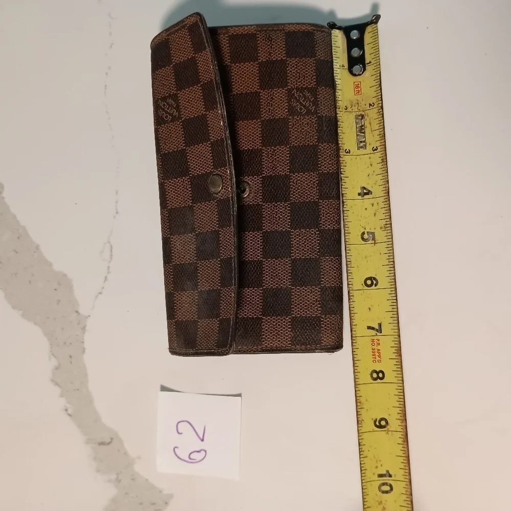 Authentic Louis Vuitton Damier Ebene Josephine Long Bifold Wallet